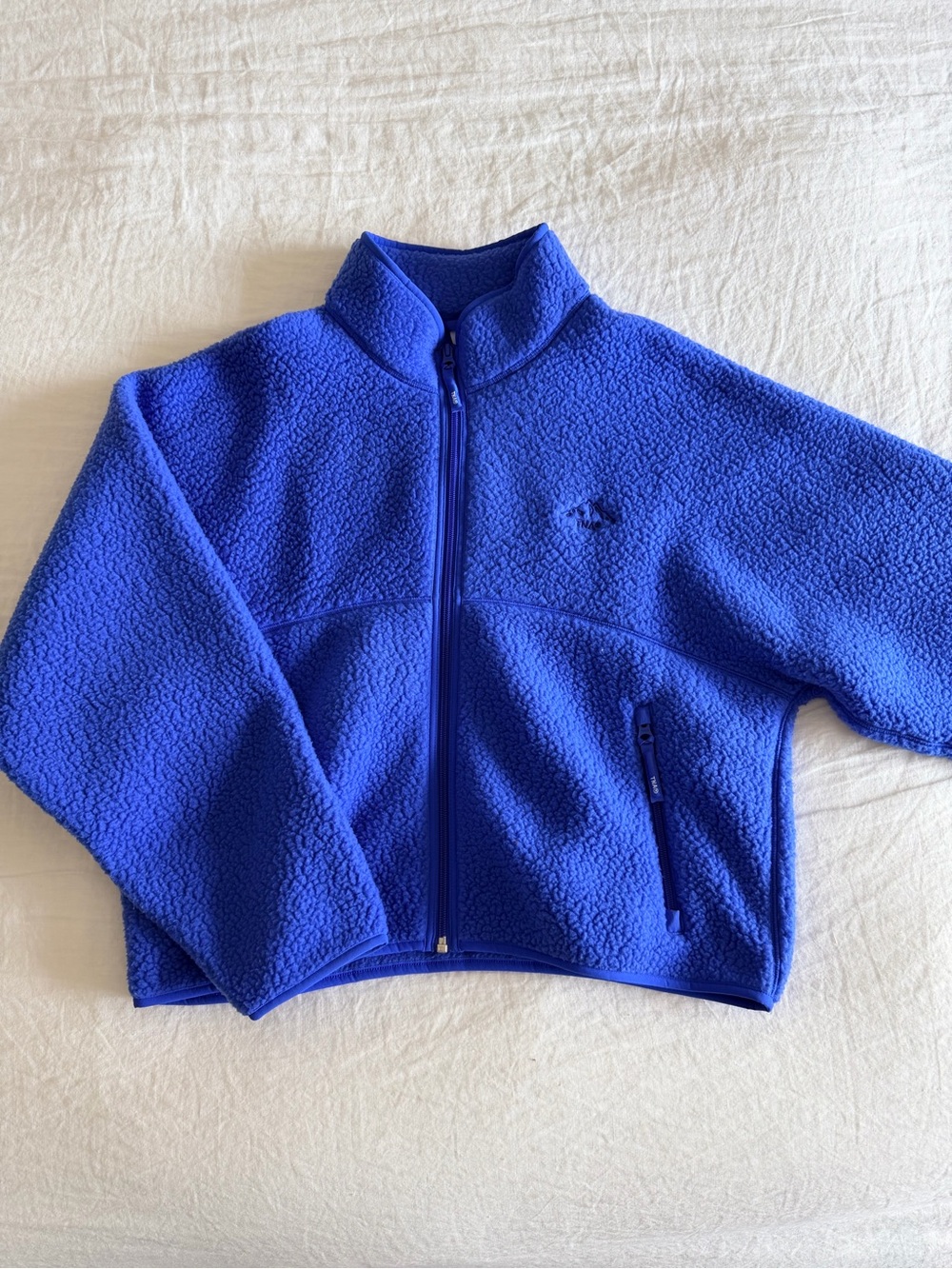 Aritzia TNA Polartec Thermal Pro Mockneck Hi-Hip Zip-Up - Jazz Blue - Large